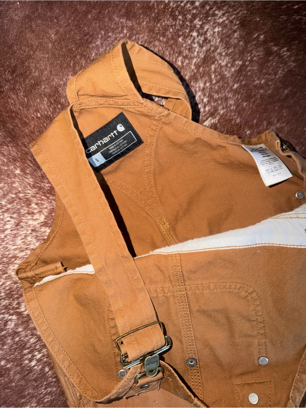 Kids size 5 Carhartt bibs - Picture 3 of 3